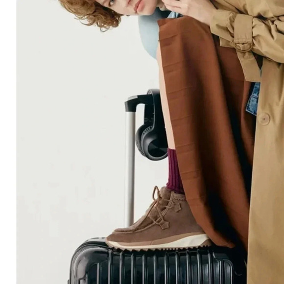 GAIMO Marcel Fur Caribou MARCEL Suede Ankle Boots Moccasin Size 37 6.5 7 - Picture 1 of 11